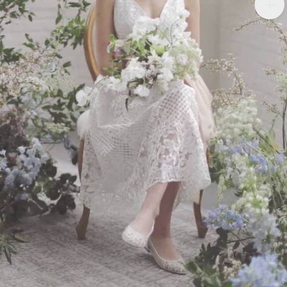 Bella Belle Hailey Transparent Cinderella Flats Tiffany Blue Sole Bridal Wedding - Picture 2 of 8